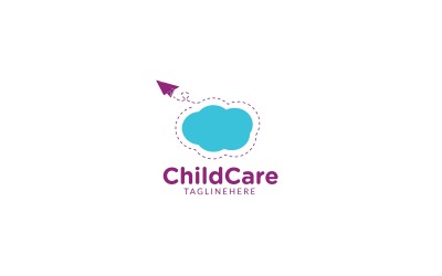 Modello di logo per la cura del bambino del bambino