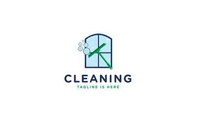 Windows Cleaning &amp;amp; Maintenance Logo Template