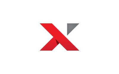 X brief Vector Logo ontwerpsjabloon V2
