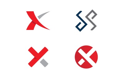 X-Buchstabe-Vektor-Logo-Design-Vorlage V10