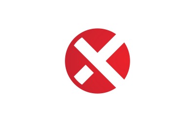 X list wektor Logo szablon projektu V8