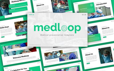 Medloop Медицинский многоцелевой шаблон презентации PowerPoint