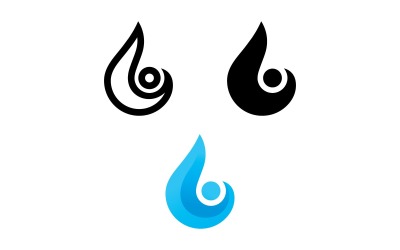Modello logo goccia d&amp;#39;acqua Disegno icona acqua vettoriale V12