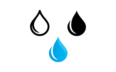Modelo de logotipo de gota de água Vector Design de ícone de água V4