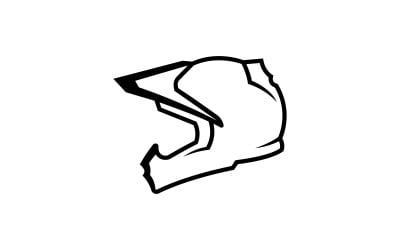 Motorradhelm-Vektor-Logo-Design-Vorlage V4