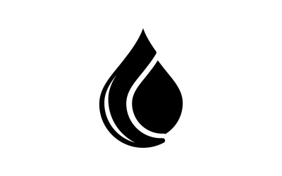 Su Damlası Logo Şablonu Vektör Su Simgesi Tasarım V15