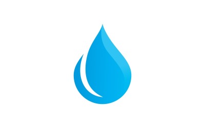 Vattendroppe logotyp mall vektor vatten ikon design v2