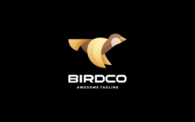 Vector Logo Vogel Kleurverloop Stijl