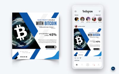Servizio di criptovaluta Social Media Post Design Template-10