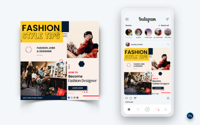 Fashion Sale Promotion Social Media Post Design Template-12