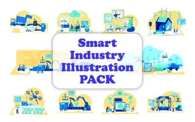 Smart Industry Ilustrace Balíček