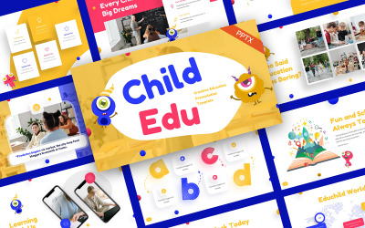 ChildEdu Creative Education PowerPoint Template