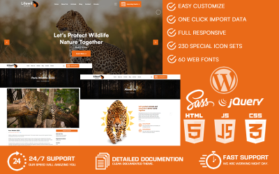 Lifewil - Motyw WordPress o dzikiej przyrody