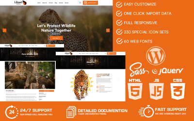 Lifewil - Motyw WordPress o dzikiej przyrody