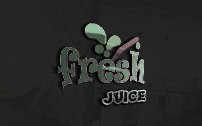 Logo de jus frais de haute qualité minimale