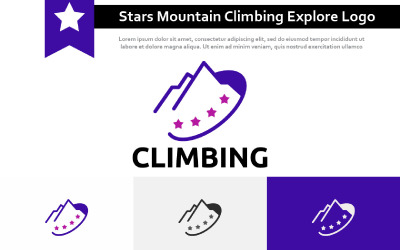 Stars Mountain Climbing Peak Summit Natur erkunden Abenteuer-Logo