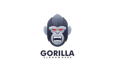 Vector Gorilla Gradient Logotyp