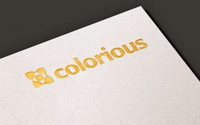 Zlaté Logo Maketa V Papíru Textury