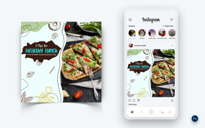 Jídlo a restaurace Šablona návrhu příspěvku sociálních médií-43