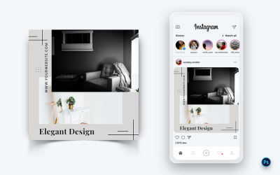İç Tasarım ve Mobilya Sosyal Medya Post Tasarım Şablonu-40