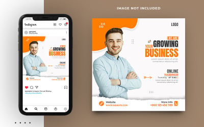 Kreatív Marketing Ügynökség Vállalati Social Media Post Banner Sablon