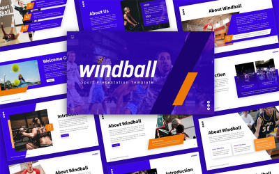Modèle de présentation PowerPoint polyvalent Windball Sport