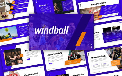 Windball Sport Mehrzweck-PowerPoint-Präsentationsvorlage