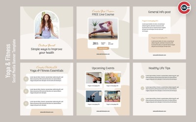 Yoga and Fitness Social Media Banner - 00258