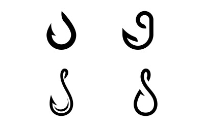 Fishing Hook Vector Logo Design Mall V6