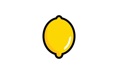 Modello di progettazione di logo di vettore di frutta fresca al limone V10