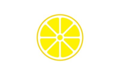 Plantilla de diseño de logotipo vectorial de fruta fresca de limón V14