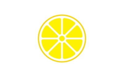Zitrone, frisches Obst, Vektor-Logo-Design-Vorlage V14