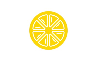 Zitrone, frisches Obst, Vektor-Logo-Design-Vorlage V7