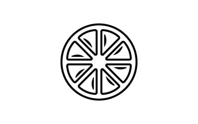 Zitrone, frisches Obst, Vektor-Logo-Design-Vorlage V8