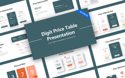 Cijferprijstabel Infographic Keynote-sjabloon
