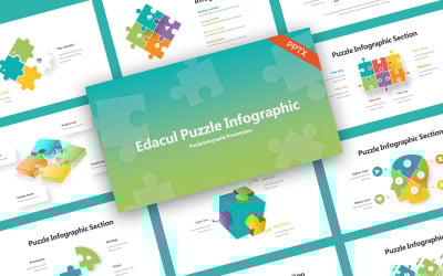 Edacul Puzzle Infografika Szablony prezentacji PowerPoint
