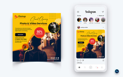 Foto- en videodiensten Social Media Post Design Template-03