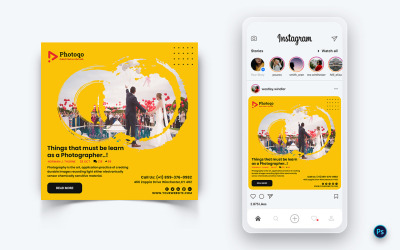 Foto- en videodiensten Social Media Post Design Template-04