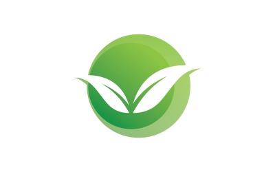 Green Leaf Nature Vector Logo Design Mall V26
