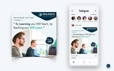 Online-Kurs E-Learning Social Media Post Design Template-01