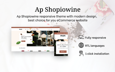 Ap Shopiowine - Kaffe, vingård, te Shopify-tema
