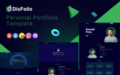 Disfolio - HTML-mall för personlig portfölj