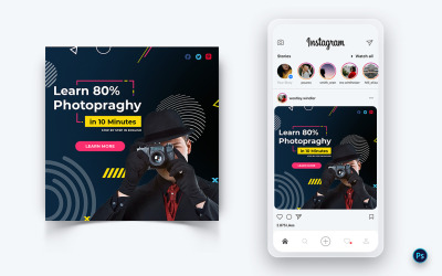 Fotografiediensten Social Media Post-ontwerpsjabloon-16