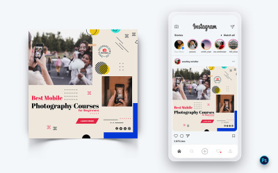 Фотоуслуги Дизайн поста в социальных сетях Template-24