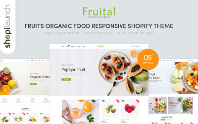 Fruital - Адаптивная Shopify тема Fruits Organic Food