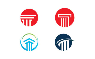 Pillar Logo Template. Column Vector illustration Design V10