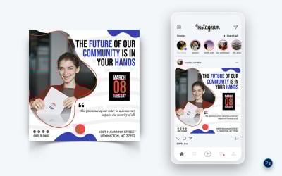 Politická kampaň Šablona návrhu příspěvku na sociální média-15