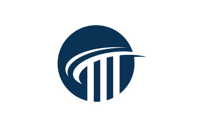 Säule-Logo-Vorlage. Spaltenvektorillustration Design V7