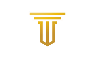 Szablon Logo filaru. Kolumna Ilustracja wektorowa Projekt V2