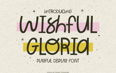 Wishful Gloria - Játékos, göndör betűtípus